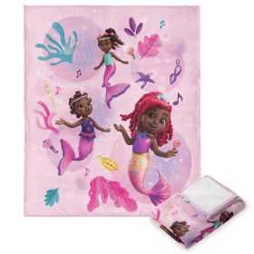 Disney The Little Mermaid Pink Mermaids Silk Touch Throw Blanket 40X50 Inches