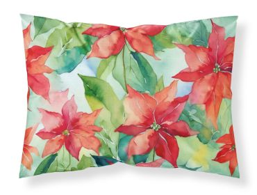 Poinsettias in Watercolor Standard Pillowcase Lightweight Super Soft Easy Care Decorative Artwork Pillowcase, Standard